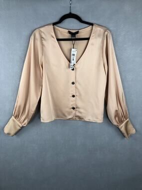 Sanctuary Extended Cuff Top Gold Women's Size Small NEW